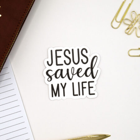 Jesus saved my life vinyl sticker