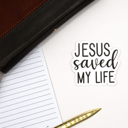 Jesus saved my life vinyl sticker