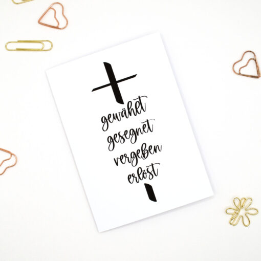 Baptism Card - Chosen, Blessed, forgiven, redeemed - Image 3