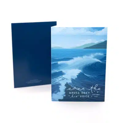 Greeting Card: “Even the Waves” Scripture Card